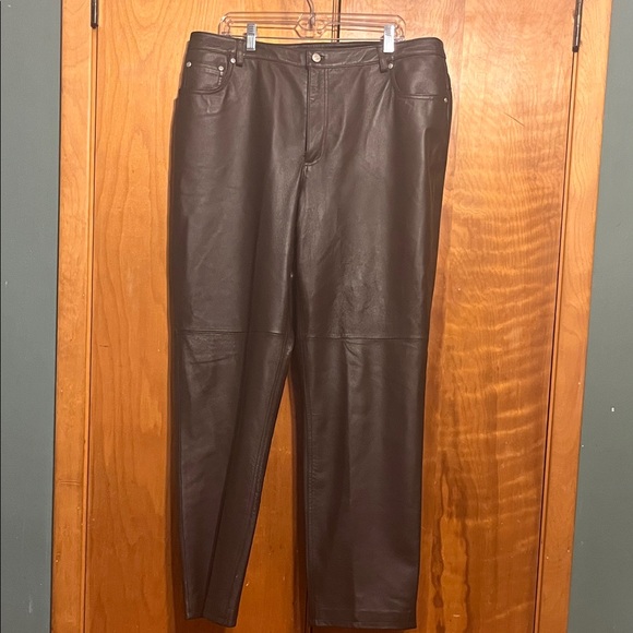 Jeanology Pants - Women’s Brown Leather Pants